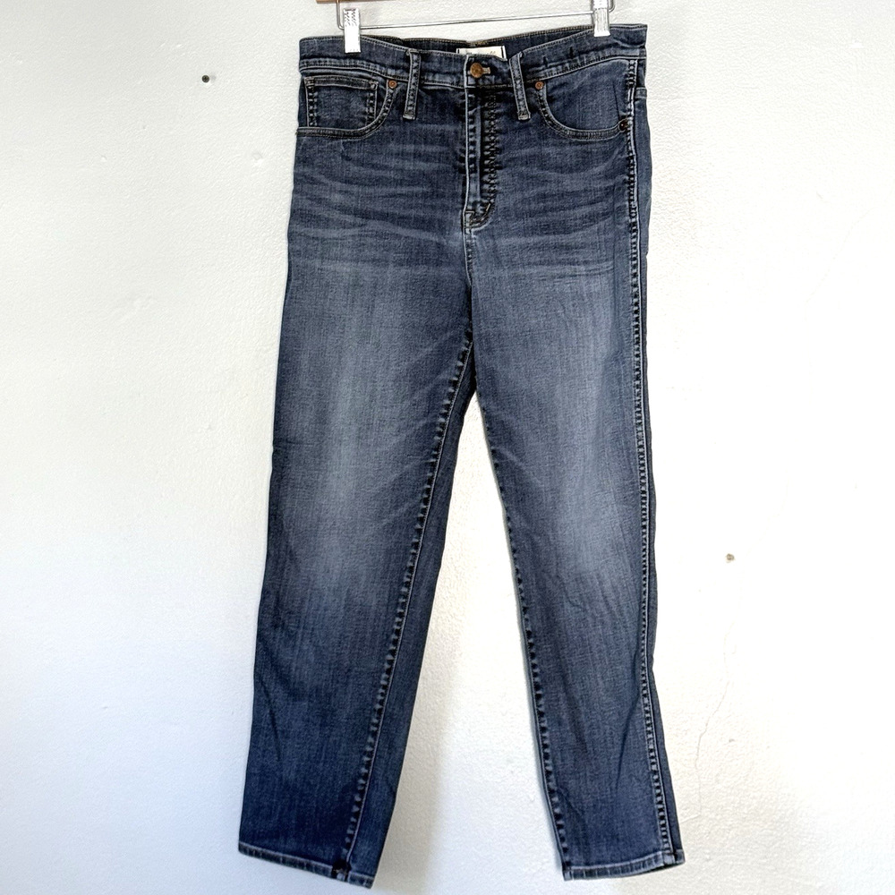 Madewell Jeans Womens Size 30 Stovepipe Blue Denim High Rise Classic